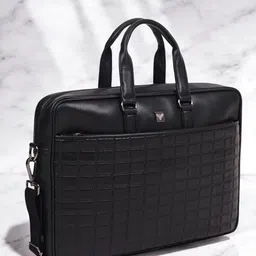 GBK Men Textured PU Laptop Bag-40