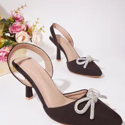Froh Feet Kitten Pumps with Bows-picture-55