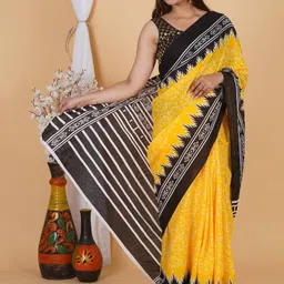 JAIPURI BLOCK PRINT Pure Cotton Block Printed Saree image 4