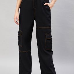 Orchid Blues Women Flared High Rise Clean Look Cotton Jeans-image-77