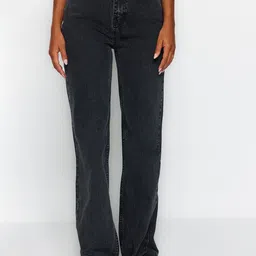 Trendyol Women High Rise Pure Cotton Jeans-image-91