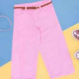 Pantaloons Junior Girls Clean Look Cropped Jeans-picture-3