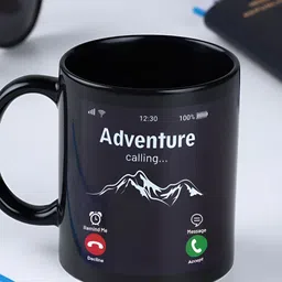 fnp White & Black Printed Ceramic Glossy Mug 325ml-image-87