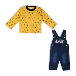 Wish Karo Infants Boys Graphic Printed Dungaree With T-Shirt-image-29