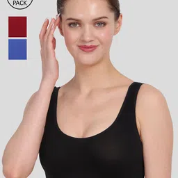 Amour Secret Women Blue , Black & Maroon Pack Of 3 Non Padded Air Bra-image-71