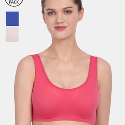 Amour Secret Women Pack of 3 Blue, Coral, White Non Padded Bra-picture-7