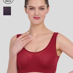 Amour Secret Maroon & Navy Blue Bra Pack Of 2-image-88