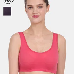 Amour Secret Women Purple & Coral Pack Of 2  Non Padded Bra-image-95