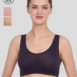 Amour Secret Navy Blue & Beige Everyday Bra-image-52