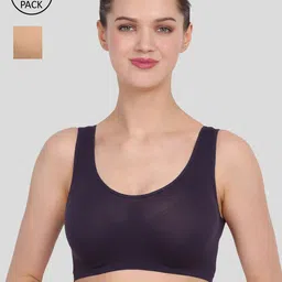 Amour Secret Women's  Nude-Coloured & Navy Blue  Non Padded Air Bra Bra-image-50