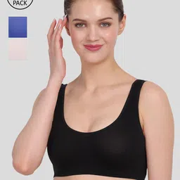 Amour Secret Women Black, Blue & Blue Solid Non Padded Bra-picture-33