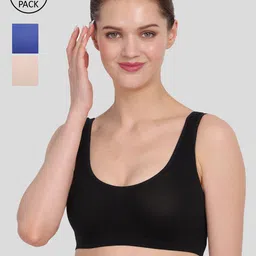 Amour Secret  Pack of 3 Non Padded Black & Blue Bra-image-94