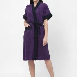 POORAK Women Terry Cotton Bath Robe With Belt-picture-29
