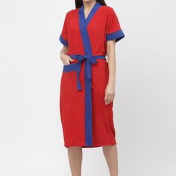 POORAK Women Terry Cotton Bath Robe-image-100