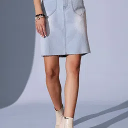 STREET 9  A-Line Above-Knee Skirt-image-17