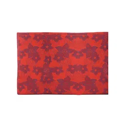 Kuber Industries Unisex Set Of 2 Red Metalic Flower Printed Saree Stacker Organisers image 5