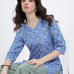 Anouk Rustic Floral Printed V-Neck Straight Kurti-picture-42