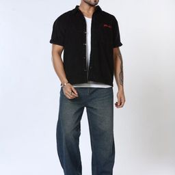 YOUTHIX Men High-Rise Light Fade Baggy Denim Jeans-image-41