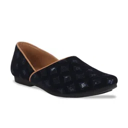 FAUSTO Men Embellished Canvas Mojaris-image-53