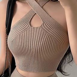 Outzidr Striped Styled Back Crop Top-picture-10