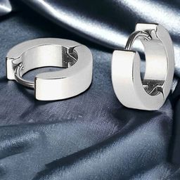 PolluxCraft Silver-Plated Korean Contemporary Hoop Earrings-picture-25