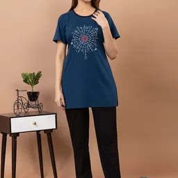 TWENTY ME Women Printed Pure Cotton Night suit-picture-46