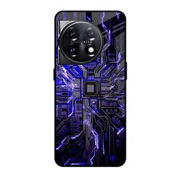 QRIOH Techno Quirky Printed OnePlus 11 5G Glass Back Case-image-82