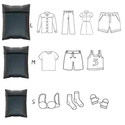 Kuber Industries Black 3 Pieces Reusable Rectangular Durable Laundry Bags With Zipper image 3