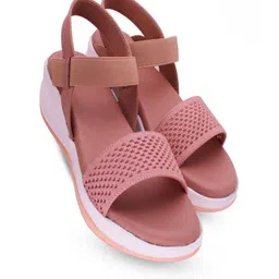 MONAQI Women Open Toe Flats with Laser Cuts-image-56