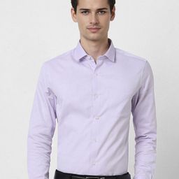Peter England Elite Slim Fit Spread Collar Cotton Formal Shirt-picture-2