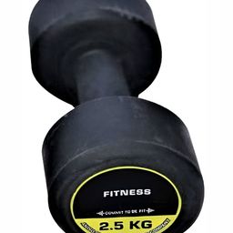 HackerX Rubber Fixed Weight Dumbbell - 2.5 kg image 1