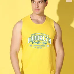WOOSTRO Pack Of 2 Printed Pure Combed Cotton Gym VestsVWS26(BKLN YELLOW)(BKLN RUST)-image-40