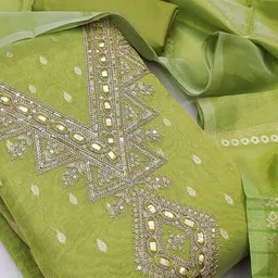 BlissFlair Pure Cotton Unstitched Dress Material-image-1