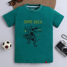 Tiny Toonzzz Boys Typography Printed Round Neck Cotton T-shirt-image-75