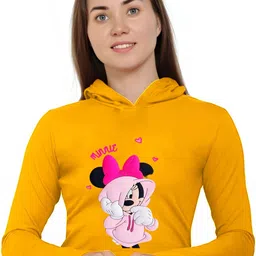 Kushi Flyer Women Minnie Mouse Printed Hooded T-shirt-picture-13
