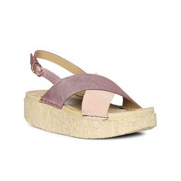 Saint G Women Leather Wedge Sandals with Buckles-picture-17