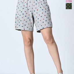 BAESD Women Printed High-Rise Shorts-image-71