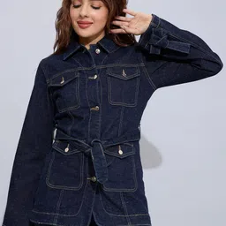 STORMY JEANS Women Washed Lightweight Crop Denim Jacket with Embroidered-image-85