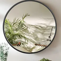Art Street Grey Round Metal Wall Mirror-24