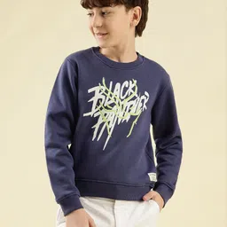 Lil Tomatoes Boys Blue Graphic Printed Sweatshirt-image-78