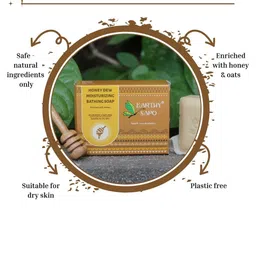 EARTHY SAPO Set Of 2 Honey Dew Moisturizing Bathing Soap - 100 g Each image 5