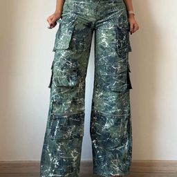 Off Duty India Women Wide Leg High-Rise Highly Distressed Heavy Fade Jeans-image-107