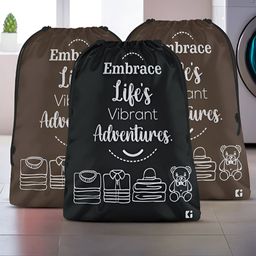 Aura Brown & Black 3 Pieces Reusable Multi-Utility Organisers-15