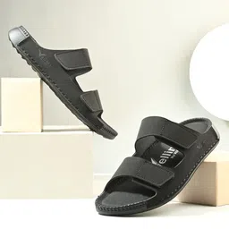 Vellinto AXION Men Adjustable Double Velcro Strap Comfort Sandals-image-23