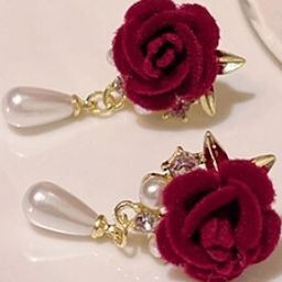 AKISON JEWELS Rose Earrings-image-32