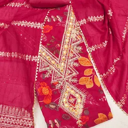 HMP Fashion Embroidered Unstitched Dress Material-image-20