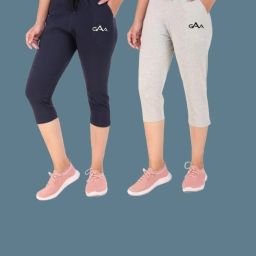 Women Dark Blue Capri-image-45