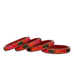 Shopmart Set Of 4 Stones Studded Bangles-image-79