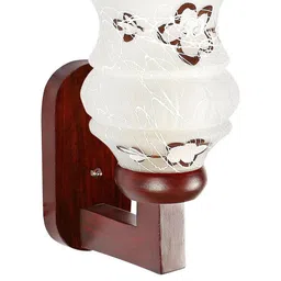 Somil Premium Designer Glass Wall / Night Lamp Elegant & Stylish Dcor Accent for Modern Interiors, color- Brown, White, Size:- 18.5 X 26.5 X 29.5 CM-image-82