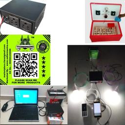techsupreme Solar 200 W Mini Inverter DC to AC Converter Dual USB & 2, 5 Pin Socket output Square Wave Inverter image 3